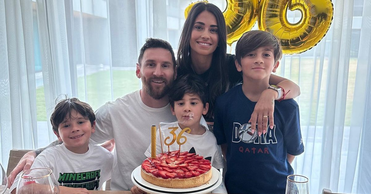 Leo Messi celebra su 36 cumpleaños junto a Antonela y sus hijos