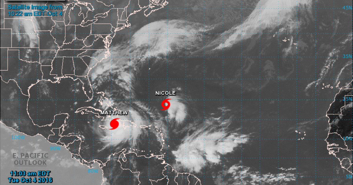 Se Forma La Tormenta Tropical Nicole En El Atl Ntico