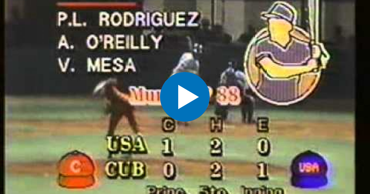 Cuba vs USA Final del Campeonato del Mundo de Béisbol 1988 (Rene