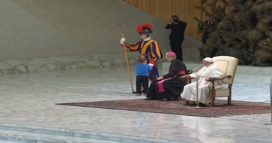 Un niño autista se roba el protagonismo en la audiencia del Papa Francisco