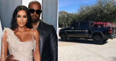 Kanye West insiste en reconquistar a Kim Kardashian y le envía una camioneta con flores por San Valentín