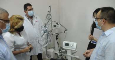 China dona ventiladores pulmonares a hospitales cubanos