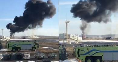 Avión se estrella al despegar en el aeropuerto de Río Grande, Argentina