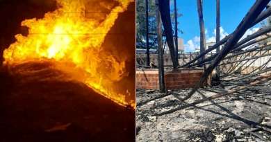 Incendio destruye restaurante El Caney en Isabela de Sagua