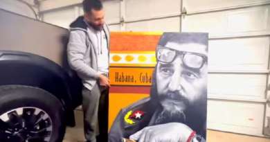 Convocan a un "festival de las escupías" sobre cuadros de Fidel Castro