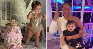 Srta Dayana comparte la divertida sesión de fotos por el primer año de su hija Victoria