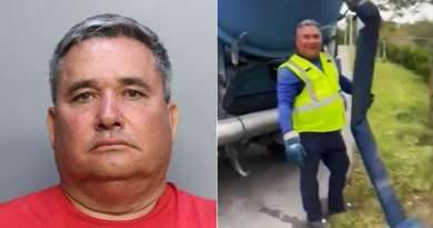 Arrestan a cubano por echar desechos líquidos cerca de lago en Miami