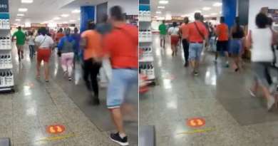 Matazón en supermercado de La Habana para comprar perro caliente