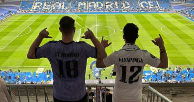 Aficionados del Real Madrid triunfan en redes con camisetas de "Tchumino" y "Vayapinga"