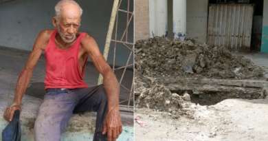 Anciano débil visual cae en un hueco de Aguas de La Habana