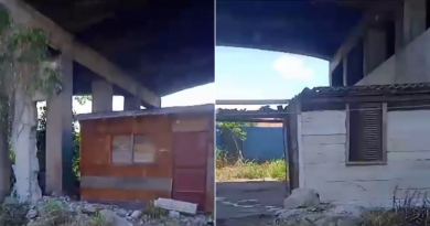 Familias construyen viviendas debajo de un puente en La Habana