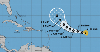 Tormenta tropical Philippe avanza hacia el noroeste sobre el Atlántico central