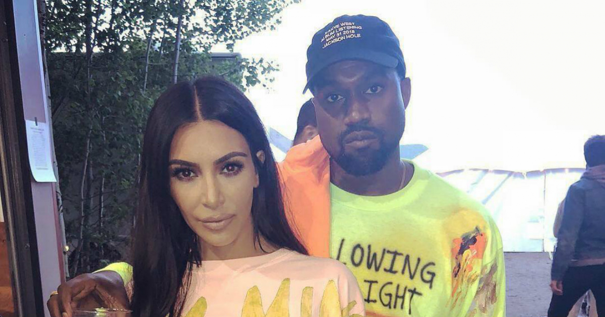 Kanye West, junto a su mujer, Kim Kardashian. © Kanye West / Instagram