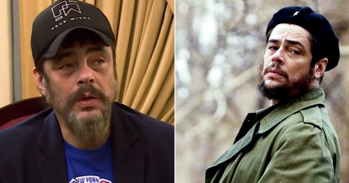 Benicio del Toro (i) y el personaje del Che Guevara (d) © Collage YouTube