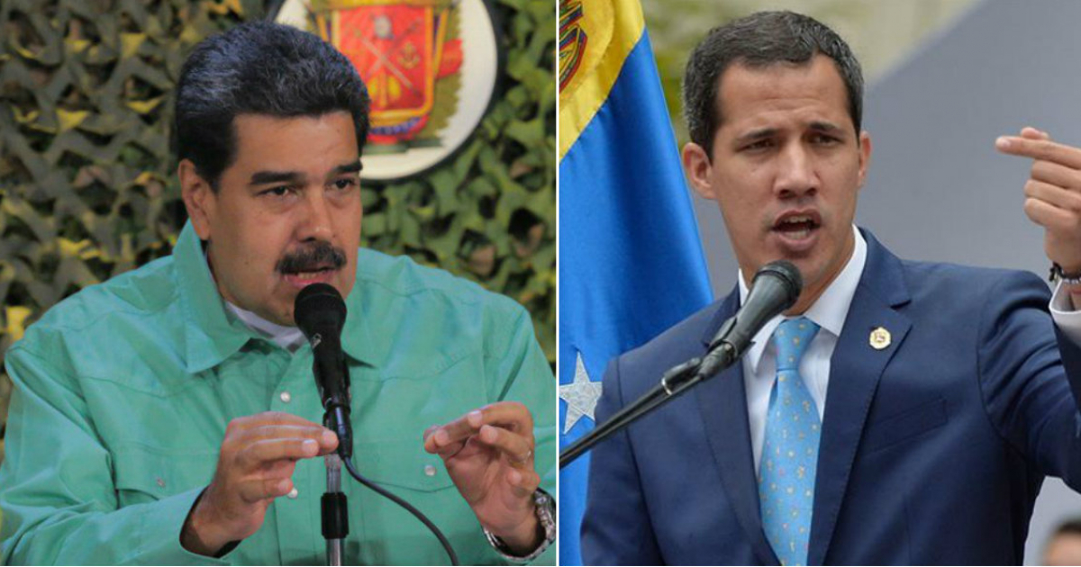 Collage Twitter/Nicolás Maduro y Juan Guaidó