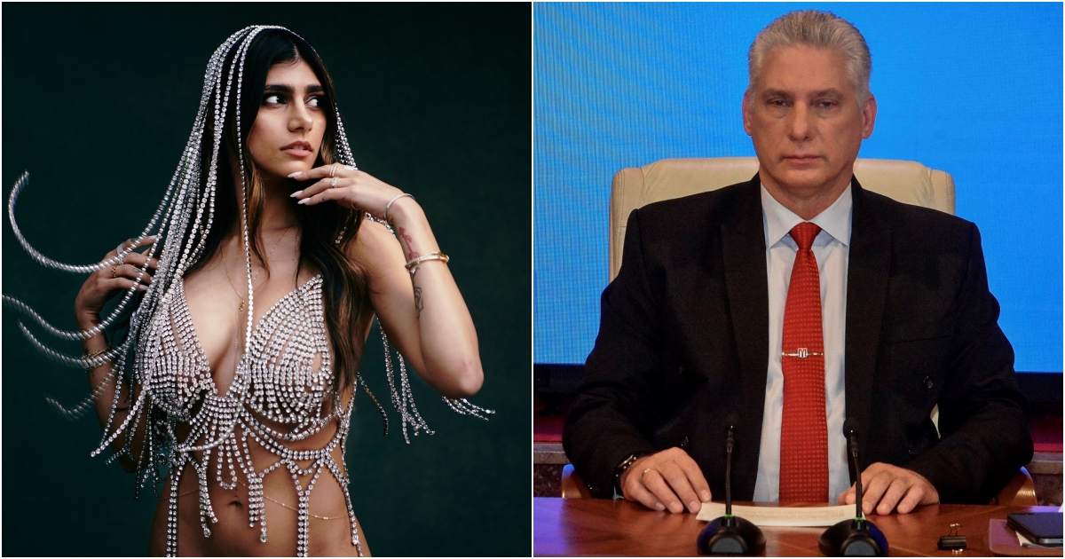 Exestrella porno Mia Khalifa llama “basura” a Díaz-Canel por su ...
