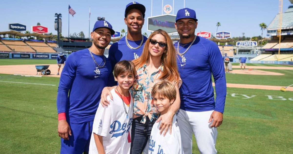 Shakira agradece a los Dodgers por hacer que sus hijos se sintieran en casa