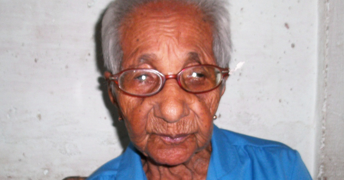 La anciana más longeva de Cuba, Emilia Tejeda Tejeda © Facebook / Yoel Sánchez Martínez