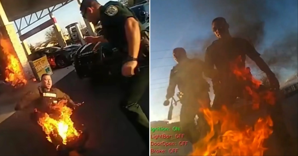 Hombre quemándose © Oficina del Sheriff del condado de Osceola