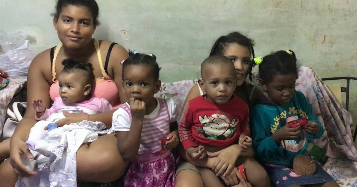 Madre cubana trabajadora vive con sus 6 hijos en condiciones deplorables