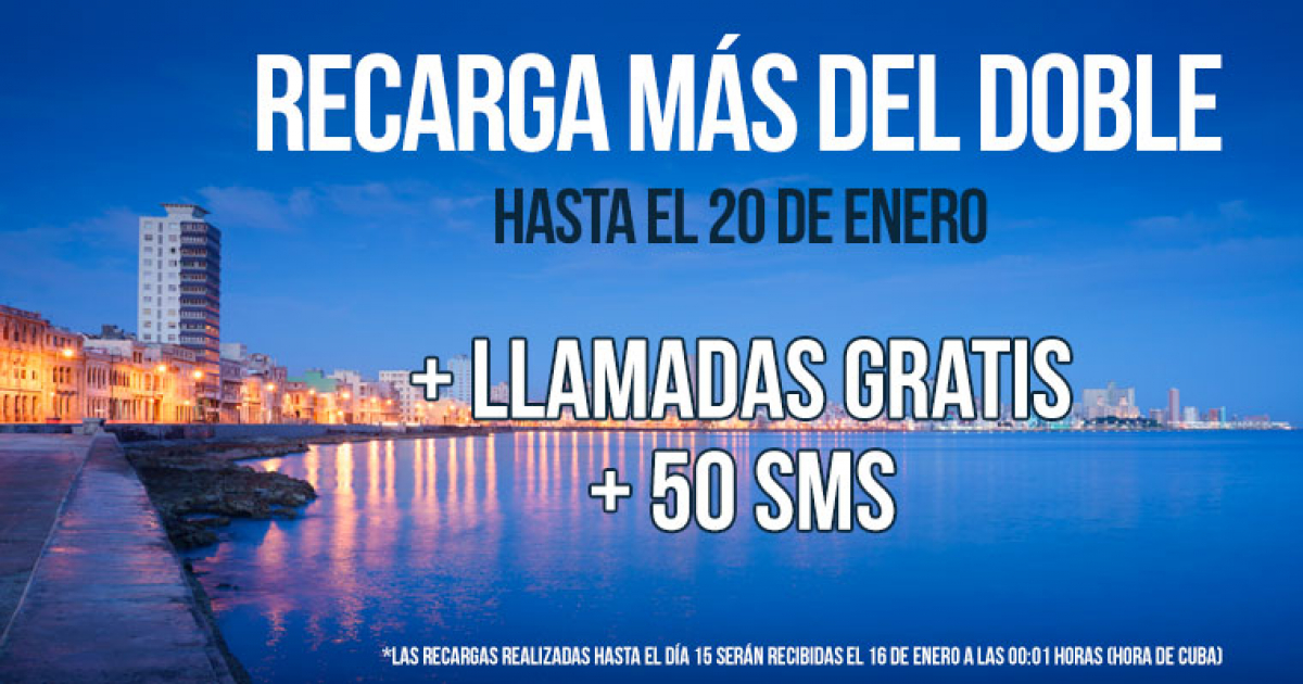 Nuevo año y nueva oferta de recargas a líneas CubaCel Nuevo año y nueva oferta de recargas a líneas CubaCel